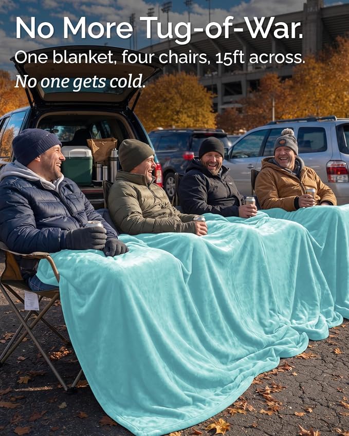 Ultra Soft Fleece Blanket Giant Blanket Size - Flannel Fleece Luxury Blanket - Lightweight for Couch Bed Chair - Thick, Warm and Breathable - All Season Cozy, Turqoise