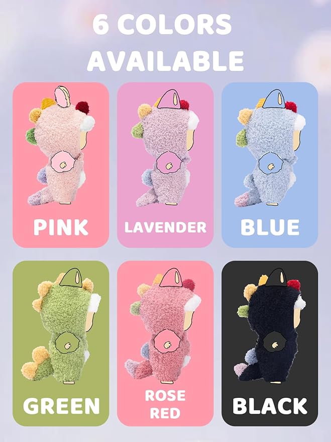 17cm (6.7inch) Doll Clothes, Outfits for Clothes Set, Dino Dolls Keychain Accessories, Faking Animal Style Outfit Jumpsuit Dinosaur Costume for Dolls (Green) (Doll Not Included)