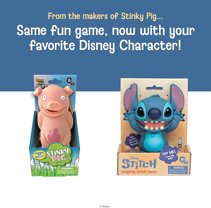PlayMonster Laughing Stitch Dice Games – Family Games, Kids Games, Travel Games, Dice Set, Disney Stitch Toys, Make Sure to Pass Stitch Fast, Family Games for Kids and Adults, Multi-Player, Ages 6+