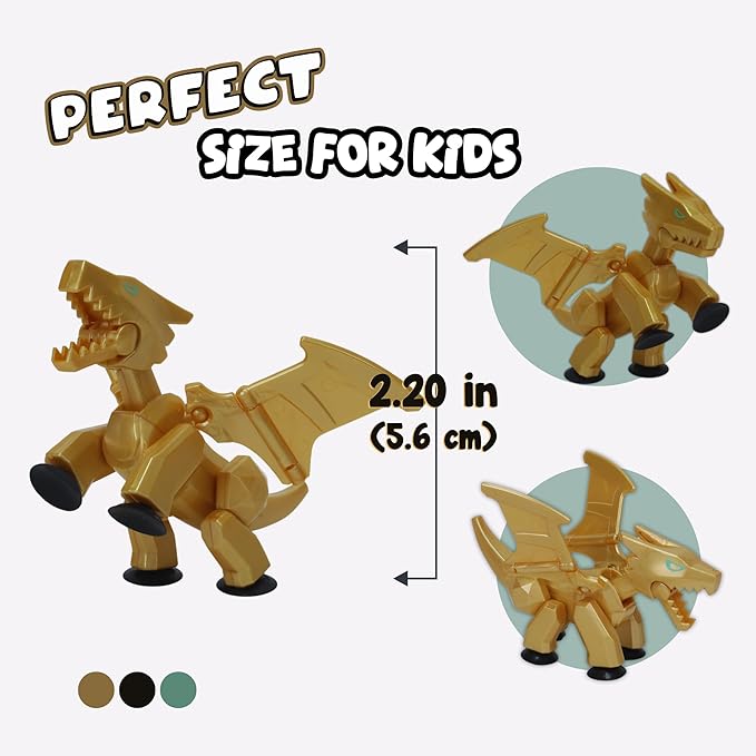 Zing StikBot & Mega Monster Stop-Motion Animation Pack โ Exclusive Mint Green StikBot + Gold Scorch Figure, Creative Toy for Kids Age 4+