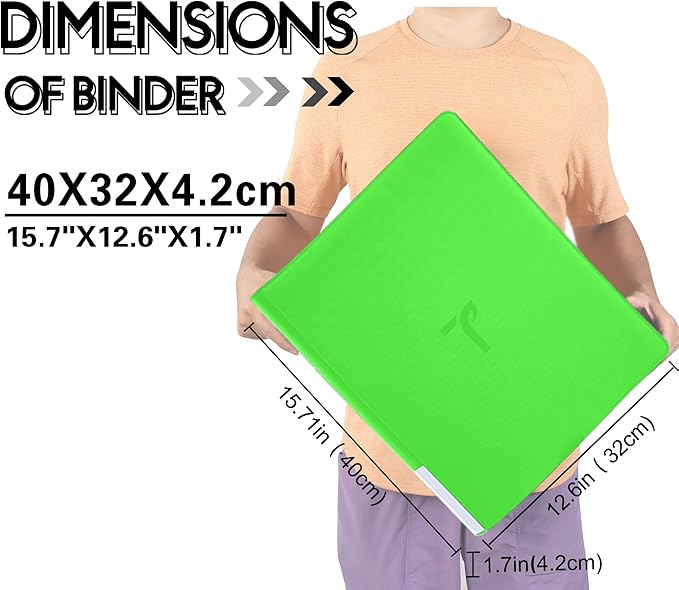 Top Loader Binder for Cards, 9 Pocket, Holds Up to 360 Toploaders with Ringless 20 Double-Sided Sleeves, Side Loading Top Loader Card Binder with Zipper for Trading Sports Cards in 3" x 4" Toploader