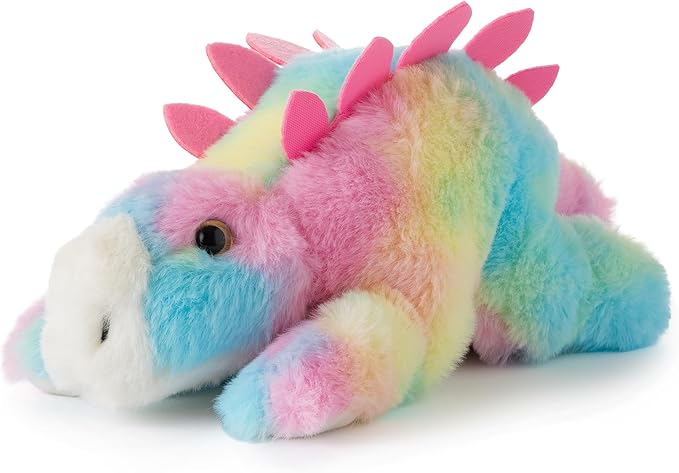 The Petting Zoo Dino Stegosaurus Stuffed Animal Plushie, Gifts for Kids, Scoopz Dinosaur Animals, Dinosaur Plush Toy 8 Inches