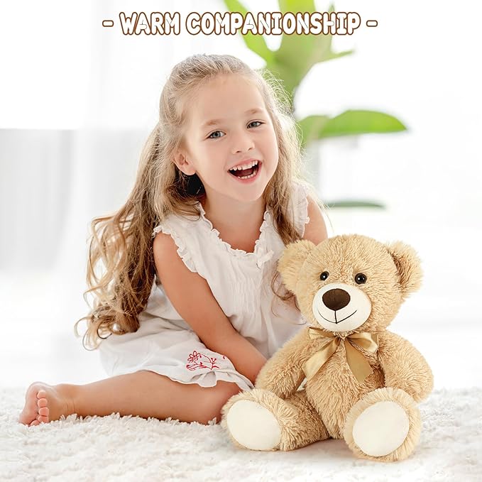 MaoGoLan 9 Pack Teddy Bears Bulk for Baby Shower, 14" Small Teddy Bear Plush Toy, Mini Stuffed Bears Bulk for Kids Girlfriend, Wholesale Small Bear for Wedding,Birthday,Christmas, Party Decorations