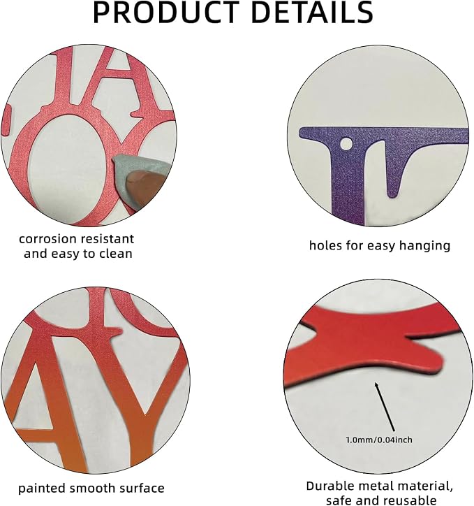 Benziso Motivational Metal Wall Art Inspirational Wall Decor Positive Quotes Wall Decor for Office Living Room Encouragement Gifts (color-2)