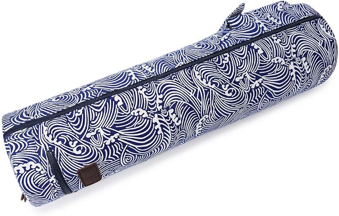 Yoga Mat Bag,Full-zip Exercise Yoga Mat Canvas Carry Bag for Women and Men - Double Storage Pocket,Easy Access Zipper, Adjustable Shoulder Strap and Handle,Fits Most Mat