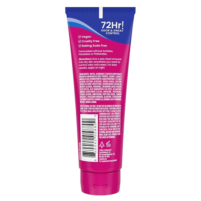 Lume Whole Body Deodorant Plus Sweat Control - Smooth Cream Tube - 72 Hour Odor And Sweat Control - Baking Soda Free, Skin Loving - 3.0 ounce (Soft Powder)