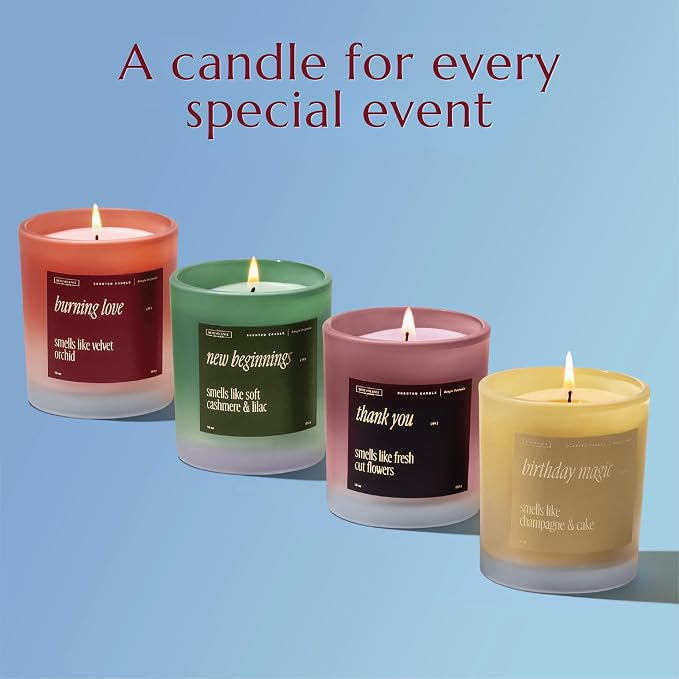 Benevolence LA Thank You Scented Candles | 10 oz, 40-50 Hour Burn, Thank You Gifts for Women, Men Coworkers | Appreciation Gifts for Best Friend | Christmas Candle - Smells Like Fresh Cut Flowers