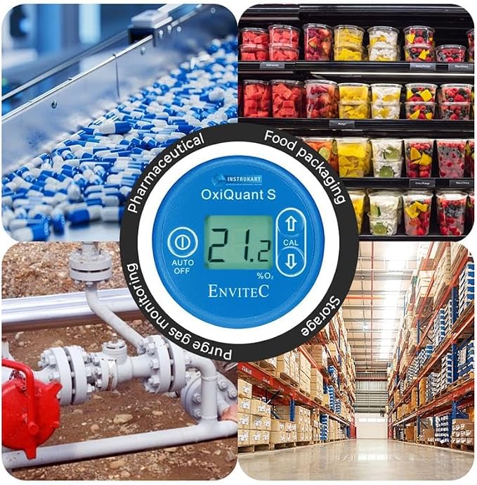 Digital OxiQuant S Portable Oxygen Analyser (0 to 100% Vol) | Oxygen Concentration Monitor | High Accuracy Oxygen Analyzer | Oxygen Purity Tester | O2 Quality Tester | Model: OxiQuant Sgas Monitoring