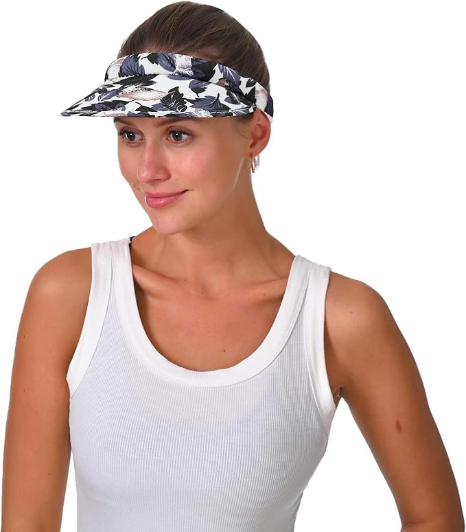 2 Pack Sun Visor Hats Women Men Clip On Wide Brim Visors Hat Outdoor Sports Golf Beach Travel Tennis Caps