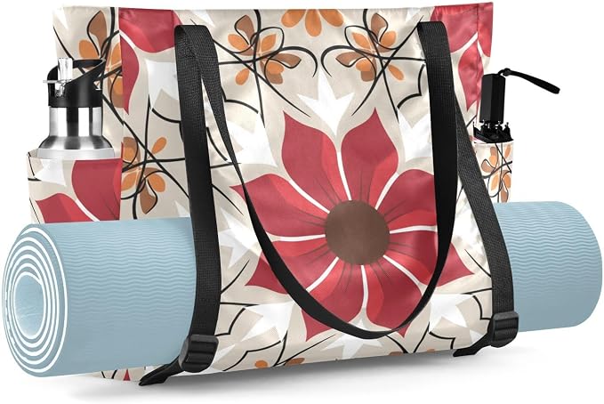 MCHIVER Yoga Bag for Women Men Large Yoga Mat Bag with Adjustable Strap Workout Bags Totes for Pilates Yoga Travel