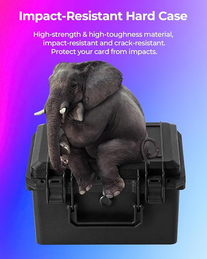 Card Case Sports Graded Trading Card Storage Box for PSA BCW MTG Tmnt TCG Zion Magnetic Card, Waterproof Hard Carrying Case Card Protective Organizer for Rigid Card Sleeve Collector