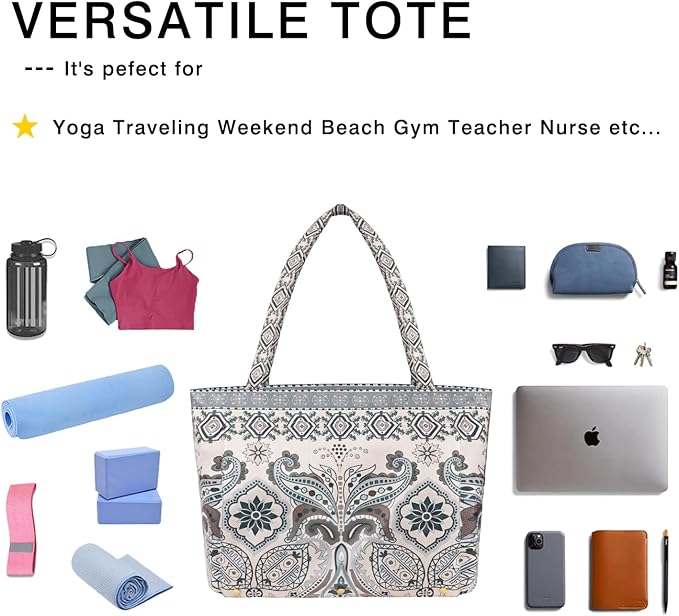 Yoga Mat Bag Yoga Bags and Carriers Fits All Your Stuff Yoga Tote Bag with Zipper Pocket Yoga Mat Carrier Pilates Bag Take in Out Mat Easily