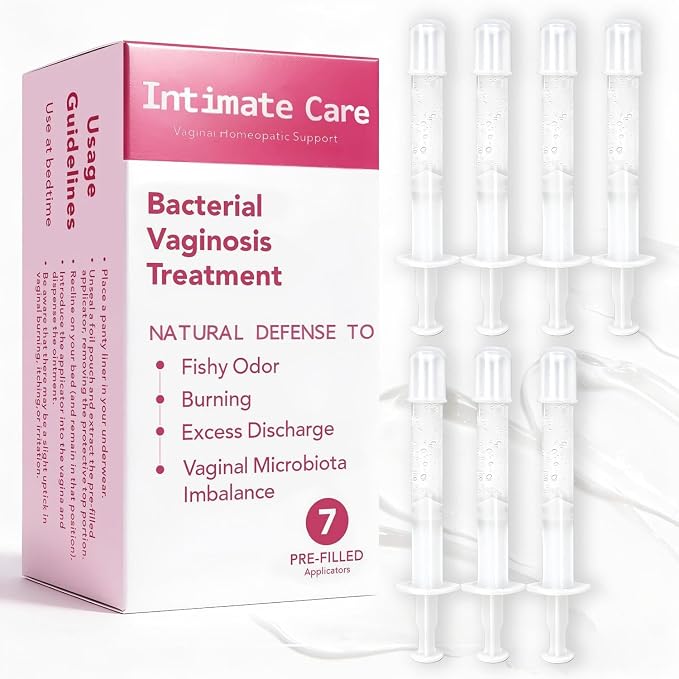 Bacterial Vaginosis Treatment, BV Treatment For Women, Natural Ingredients Pre-Filled Vaginal Applicators for Odor, Itching, Discharge, BV, and Vaginal Microbiota Imbalance, 7-Pack