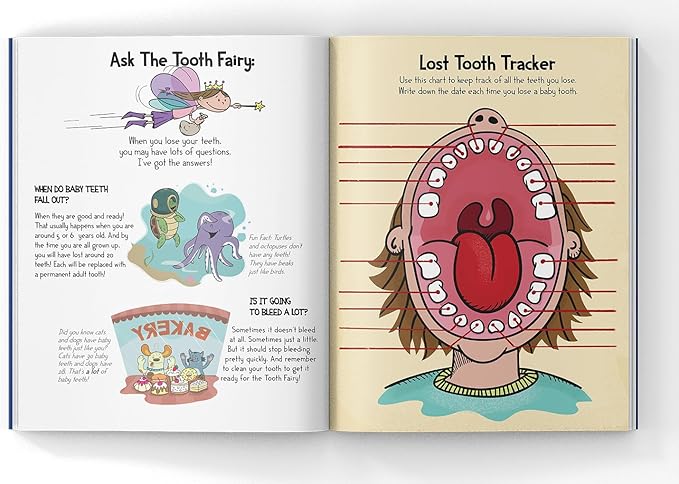 Rebel Dinosaur Tooth Fairy Pillow and Book Bundle | 8" Plush with Pocket for Lost Teeth & Hardcover Storybook w/Tracker, Q&A for Boys Girls Children of All Ages