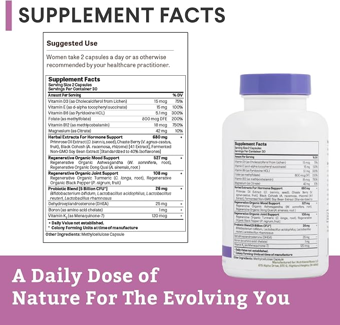 Nutritional Roots Menopause Support Vitamins for Women - 60 Capsules