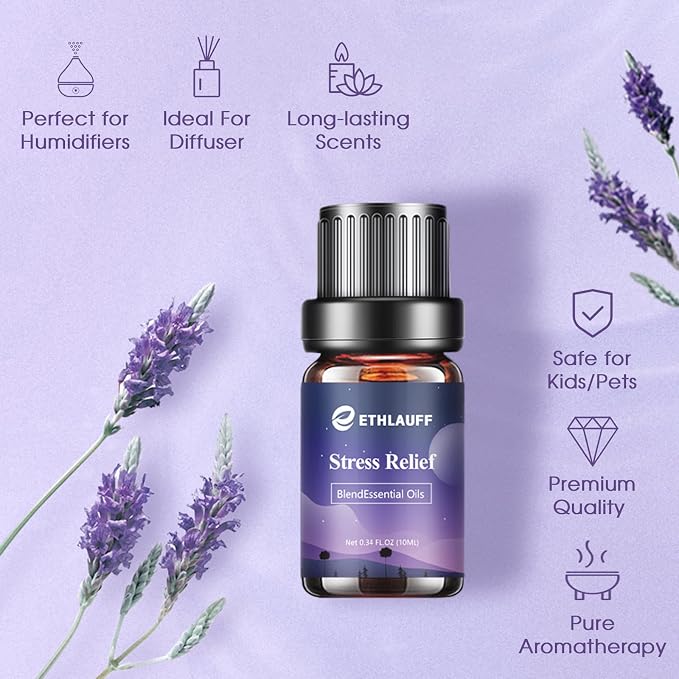 Sleep Essential Oils, Essential Oil Blends for Diffusers for Home (Relax, Stress Relief, Fresh Breathe, Sweet Dreams) Candle Making Scents, Relaxation Gift for Women and Men