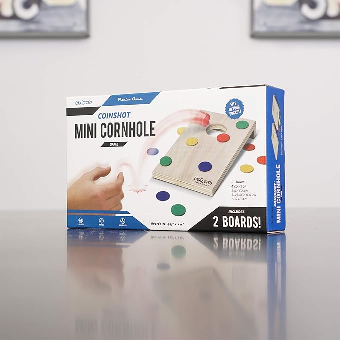 GoSports Coinshot Mini Tabletop Cornhole Game Set