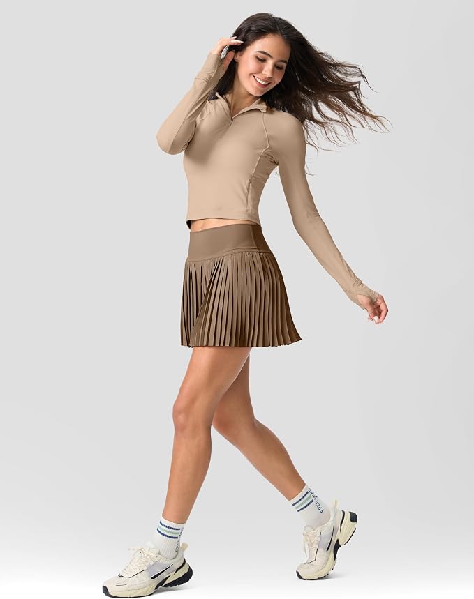 Pleated Tennis Skirt for Women with Pockets Shorts Women's High Waisted Lightweight Athletic Golf Skorts Skirts