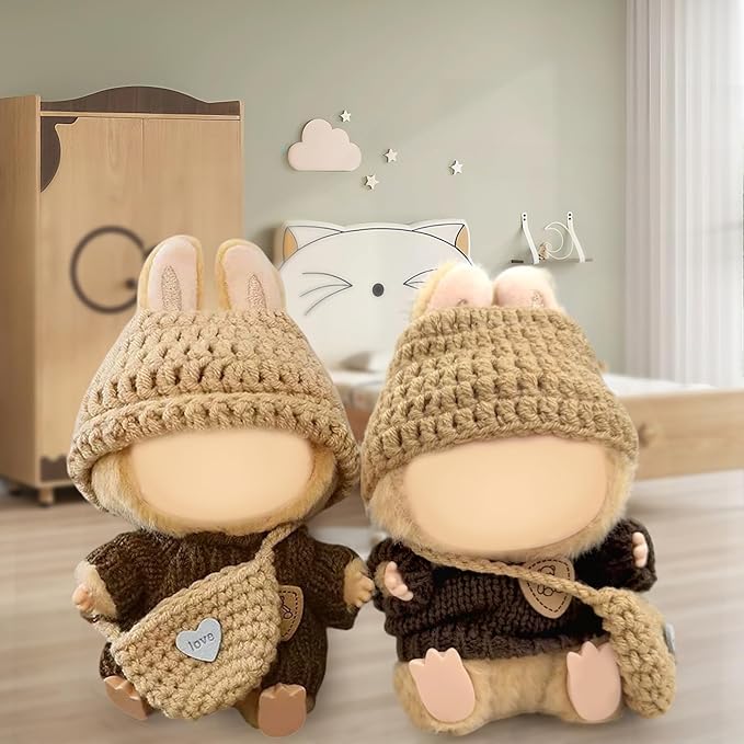17cm Clothes Set (NO Doll): Hat & Overalls Set for 17cm Accessories Suit - Stylish Adorable Dolls Clothes Accessories - Cute Clothes for Dress up Unique Style (ZL-D001)
