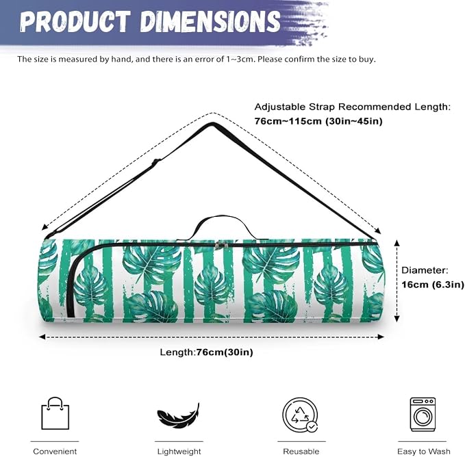 Yoga Mat Bags for Women Lightweight Gym Bag with Strap Full Zip Yoga Accessories