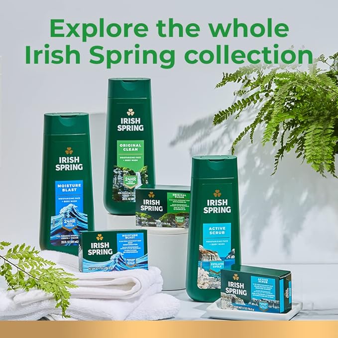 Irish Spring Moisture Blast Body Wash,30 Oz Pump,(Pack of 8)