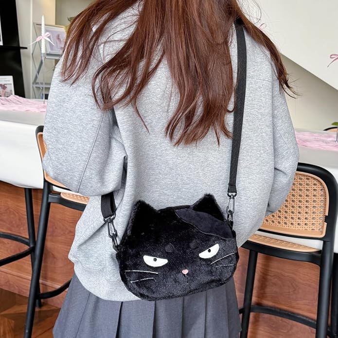 Cute Chick Mini Novelty Kids Kawaii Plush Anime Crossbody Bag for Little Girls - Fluffy Purse
