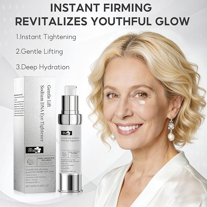 SIX DEGREES Instant Eye & Face Lift Cream, Sodium DNA Gentle Lifting Efficacy, Smoothes Forehead Lines & Fine Lines, Reduces Dark Circles & Puffiness, Deeply Hydrates & Lifts Skin (0.68 fl oz)