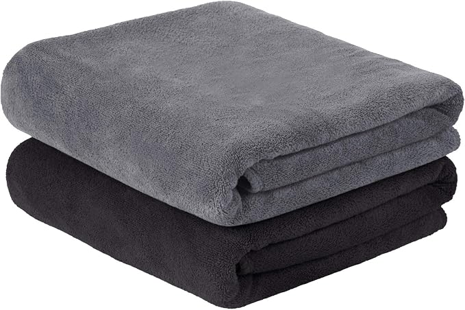 SUNLAND Microfiber Gym Bath Towel Ultra Soft Travel Camping Towel Super Absorbent Swimming Sport Yoga Sweat Towels with Straps for Adults and Children