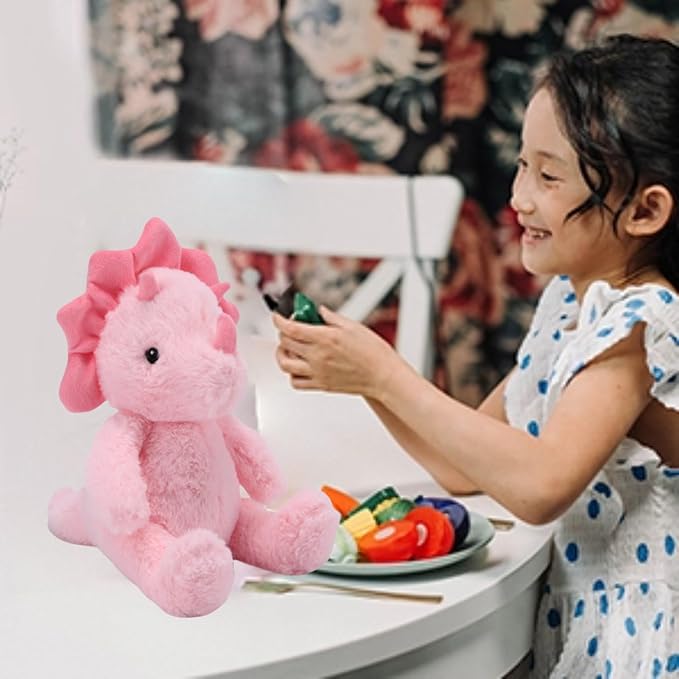 Pink Dinosaur Stuffed Animals for Girls, Dinosaur Toys for Kids 3-5, Soft Plush for Baby and Toddlers, Gifts for Mom Sister Daughter, Xmas Birthday Gift for 4-6, 6-8 Year Old
