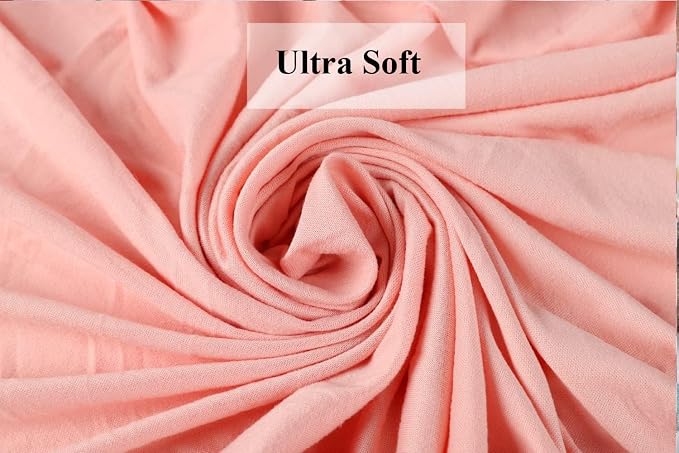 Stretchy Fitted Crib Sheets Set 2 Pack Portable Crib Mattress Topper for Baby Girl Boy,Ultra Soft Jersey Material, Grey & Pink