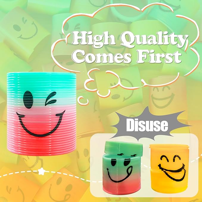 84 Pack Mini Spring Party Favors Toys Magic Fidget Stress Coil for Favor Carnival Prize Birthday Goodie Bag Stuffers for Kids Boys Girls