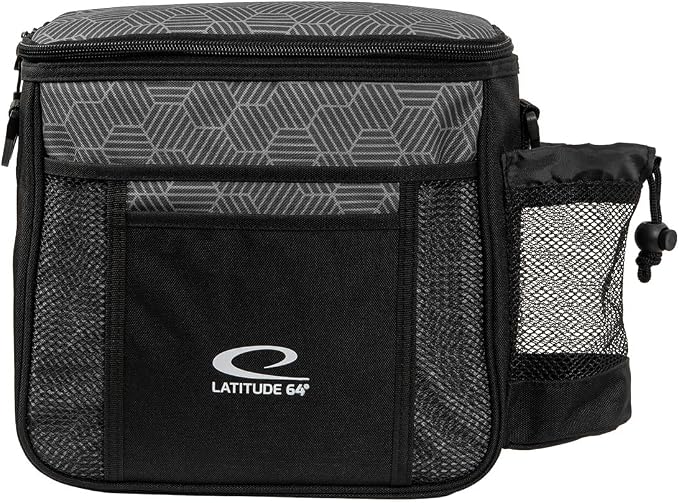 Latitude 64 Slim HEX Shoulder Bag | Lightweight Disc Golf Bag with Putter Pocket | Durable HEX Pattern Nylon Material | Compact Storage for Casual Rounds & Practice | Holds Up to 8 Discs