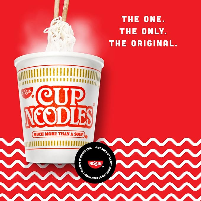 Nissin, Cup Noodles Soup, Chicken Flavor, 2.25 oz (case of 12) (Pack of 2)