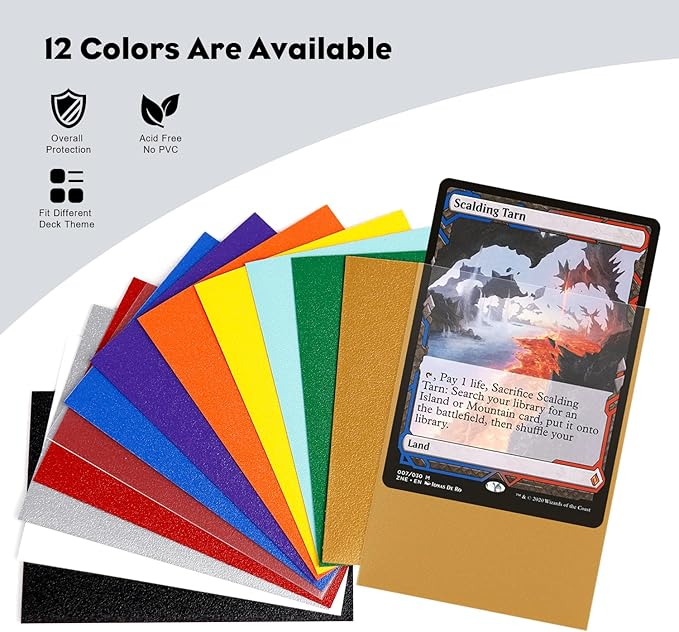 Purple MTG Card Sleeves 300CT, Matte Textured Back Card Sleeves Deck Card Protectors, Standard Size Card Sleeve for MTG, Baseball Card, Sports Cards, Game Card