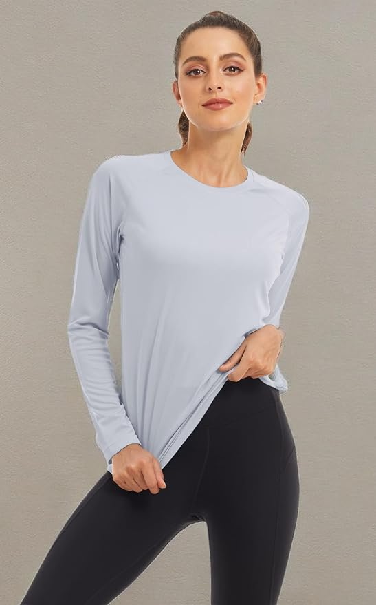MAGCOMSEN Women's Long Sleeve Shirts UPF 50+ Sun Protection Shirts for Hiking Fishing Workout Rash Guard