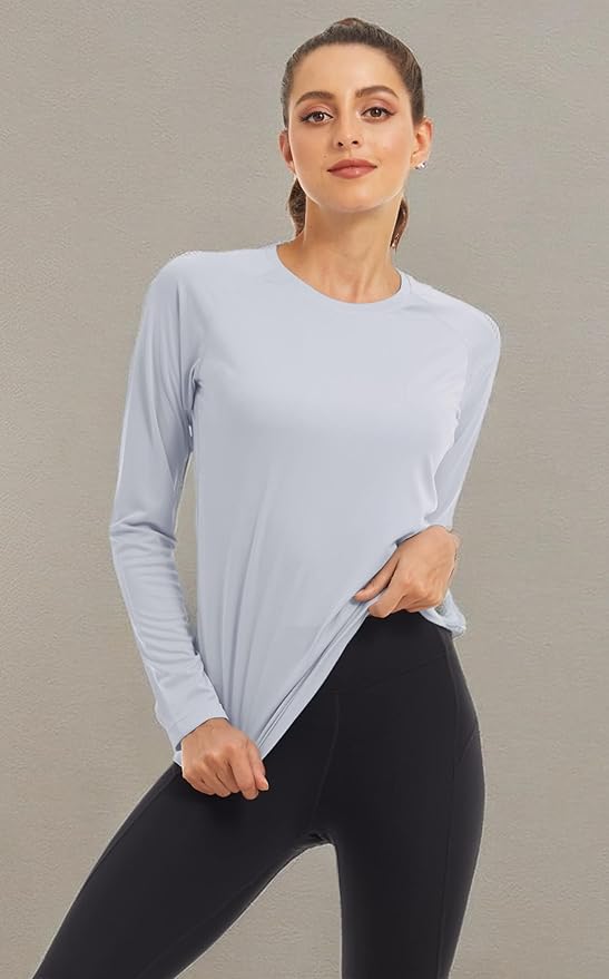 MAGCOMSEN Women's Long Sleeve Shirts UPF 50+ Sun Protection Shirts for Hiking Fishing Workout Rash Guard