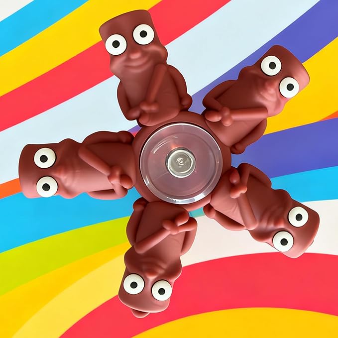 JDF® Fidget Spinners Toys 6 Pack, Sensory Hand Fidget Pack Bulk, 5-in-1 Office Room Figurine Decor, Colorful Mystery Animal Action Figurines Set Birthday Party Kids Adults(6PCs)