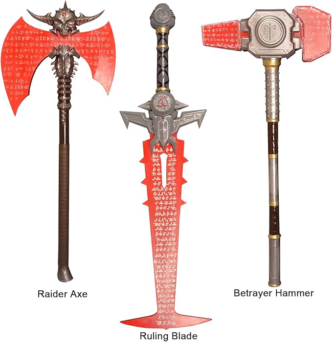 Perfect Replica of Doom Eternal Betrayer Hammer/Raider Axe/Crucible Sword,Game Cosplay Props-Fantasy Anime Sword