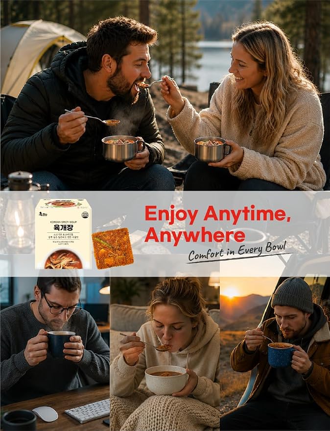 Korean Frozen Dried Spicy Soup 10g × 5ea Easy cooking Individual packaging 한국 전통 국/육개장