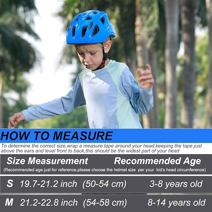 Kids Bike Helmet,2 Sizes Adjustable for Youth Child Boys & Girls Ages 3-5-8-14,Ventilation and Multi-Sport for Bicycle Skate