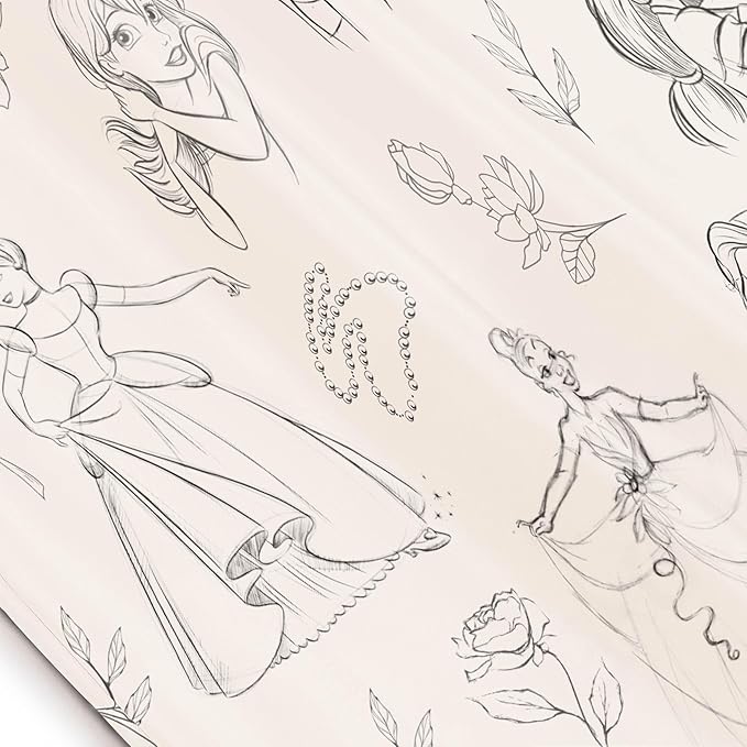 Jay Franco Satin Pillowcase - Standard Size 20x30 Inch Silky Soft Premium Pillow Cover, Beige - Disney Princess