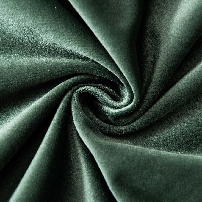Throw Pillow Covers Set of 2 Velvet Cushion Covers 14x14,Army Green | Decorative Pillow Covers with Invisible Zipper for Couch Sofa Bed Living Room Bedroom Home Decor Christmas