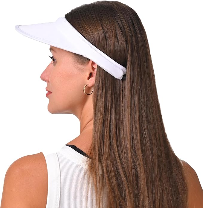 2 Pack Sun Visor Hats Women Men Clip On Wide Brim Visors Hat Outdoor Sports Golf Beach Travel Tennis Caps
