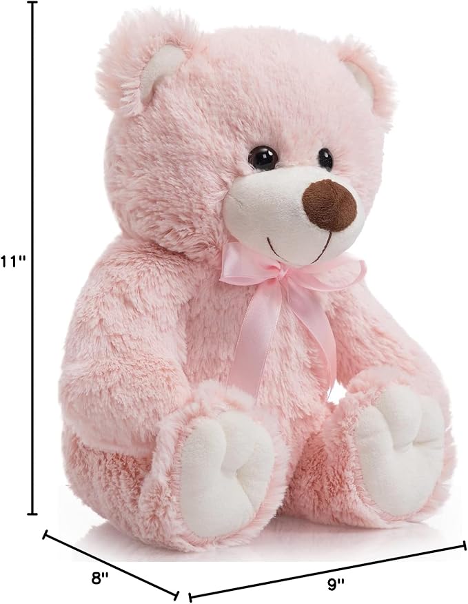 Super Color Teddy Bear Stuffed Animals Plush Toy for Children Girlfriend Family Congratulations Baby Shower Birthday Pink 14 inch