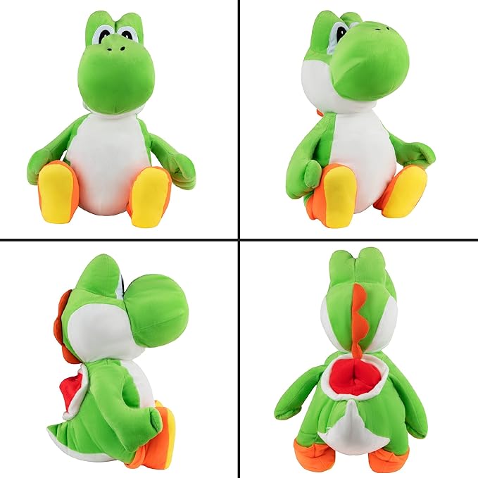Franco Kids Bedding Super Soft Plush Cuddle Pillow Buddy, One Size, Mario Yoshi