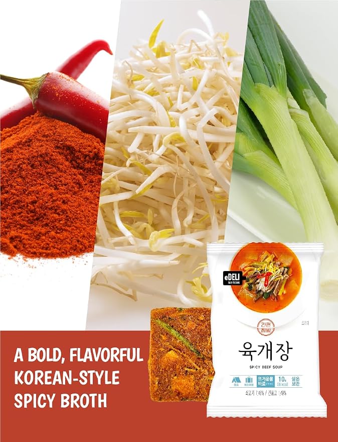 Korean Freeze-Dried Soup Korean Spicy Soup (10g X 5ea) 2Pack / Easy Cooking Individual Packaging Yukgaejang