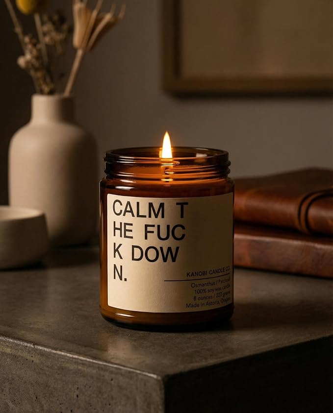 Patchouli & Osmanthus Scented Soy Candle: 100% All Natural Soy Wax, Phthalate-Free Premium Fragrance, Lead and Zinc-Free Cotton Wick, Long-Lasting, Clean Burn
