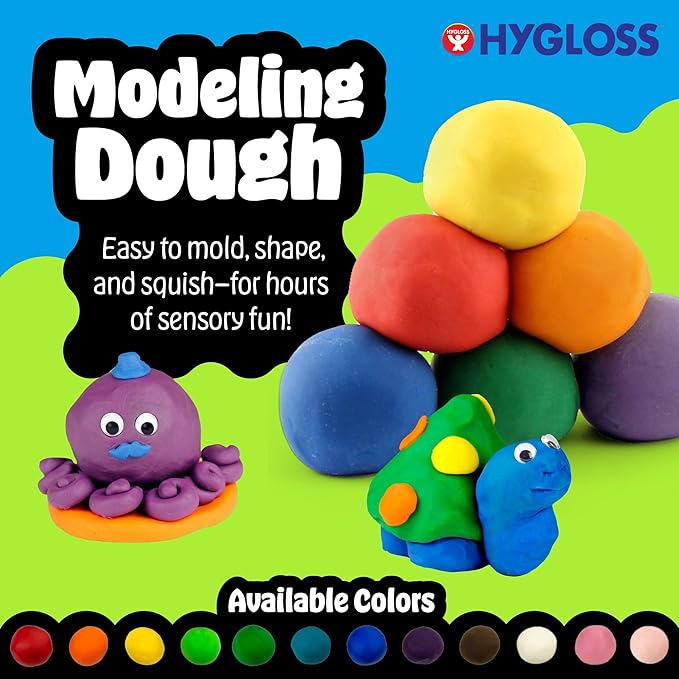 Hygloss Play Modeling Dough for Kids – Safe & Non-Toxic Sensory Dough for Arts and Crafts – 5 lb Tub – Play Clay for Toddler Activities, Preschool Classroom Must-Haves – Orange Color, Unscented