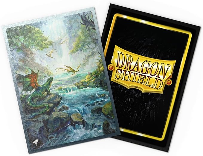 Dragon Shield | Matte Dual Art Sleeves | MTG Landfall Series | 100 CT - Smooth & Tough Premium TCG Sleeves | Compatible with Pokemon, One Piece & Magic the Gathering | Misty Rainforest