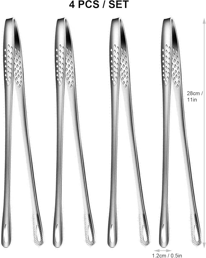 Korean BBQ Grill Charcoal 13.7 Inches Stainless Steel Portable Barbecue Grill and 4 PCS Korean BBQ Tongs